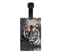 Tiger at Rest Golf Bag Privacy Label, Detachable Briefcase (3.3 * 2.1 inches), Children's School Bag, Sports Bag Label, Travel Luggage Label
