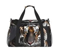 Tiger At Rest Hand Travel Bag.Fashionable Design, Large Storage Capacity, Suitable For Business Trips And Short Trips., Black, One Size