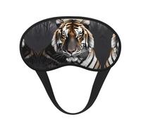 Tiger at Rest It is a Black-Rimmed Eye mask. The Soft Eye mask can Improve Sleep Quality and is Suitable for Indoors, Outdoors and Traveling.