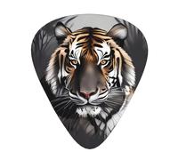 Tiger At Rest Printed Guitar Picks 12 Pcs With Organizer Storage Box,Thin,Medium,Heavy Guitar Picks,For Acoustic Guitar Bass