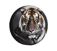 Tiger at Rest Printed Spare Tire Cover Dust-Proof Weatherproof Wheel Covers Personalized Wheel Tire Protectors Universal Fit for Trailer Rv SUV Truck Camper Travel Accessories