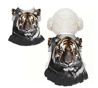 Tiger at rest Ruffle Dog Dress Frilly Sleeveless Breathable Summer Party for Small Dogs Cats M