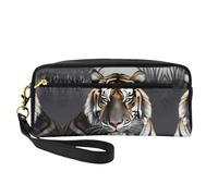 Tiger at Rest Small Makeup Bag.Stylish doublesided Printed Portable Cosmetic Bag, Multifunctional Storage Bag for Women