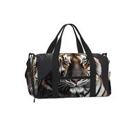 Tiger at Rest Sports Duffel Bag-Weekender with Shoe Compartment