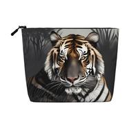 Tiger at Rest Versatile Travel Toiletry Bag - Fake Hemp Makeup Bag for Multi-use - Cosmetic Accessories Organizer