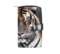 Tiger at Rest Wallet Multifunctional Wallets for Men Compact Wallet Purse Passport Bag