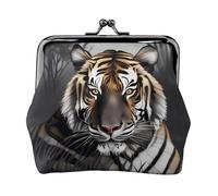 Tiger at Rest Womenâ€™s Small Coin Purse,Rectangle Kiss Lock Coin Pouch, Pocket-Sized, Mini Coin Purse for Women