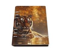 Tiger Autumn Sunset Printed A5 Notebook Binder Refillable Notebook 6 Metal PU Leather Ring Planner Daily Work