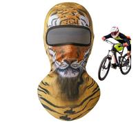 Tiger Balaclava Ski Ma-sk, 3D Wilds Animal Full Face Ski Ma-sk, Cartoon Windproof Dustproof Ma-sk, Adult Unisex Lion Ski Masque, Outdoor Neck Gaiter Sun Protection Hood Cover, for Skiing Fishing