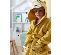 Tiger Bathrobe for Children yellow/print