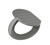 Tiger Baya Toilet Seat, MDF, Grey, 43 x 37.5 x 5 cm
