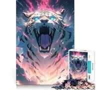 Tiger Beast Mode Jigsaw Puzzle for Adults 1000 Pieces Smart Reason Toy Group Joy Smooth Edge Fine Art Piece 38x26cm