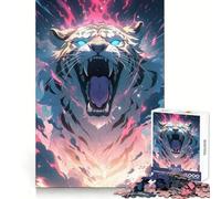 Tiger Beast Mode Jigsaw Puzzles 1000 Pieces for Teenagers Mental Toy Anxiety Relief Premium Cut Elegant Gift 50x75cm