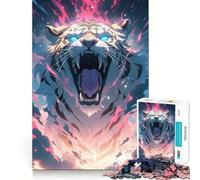 Tiger Beast Mode Jigsaw Puzzles 1000 Pieces for Teenagers Mental Toy Anxiety Relief Premium Cut Elegant Gift 50x75cm