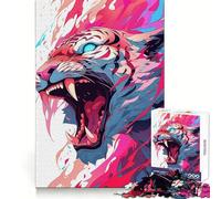 Tiger Beast Unleashed 1000 Piece Jigsaw Puzzles for Teenagers Logic Ability Toy Calm Pastime Accurate Cut 50x75cm
