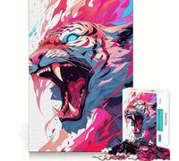 Tiger Beast Unleashed 1000 Teenager Pieces Jigsaw Puzzle Brain Challenge Toy Home Activity Clear Cut Heartfelt Gift 38x26cm