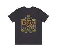 Tiger Beer Singapore 1932 Vintage Men's T-Shirt Grey M