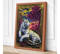 Tiger Beneath Twisted Boughs Canvas Wall Art Print 30x20 Inch