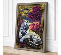 Tiger Beneath Twisted Boughs Canvas Wall Art Print 30x20 Inch