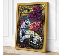 Tiger Beneath Twisted Boughs Canvas Wall Art Print 30x20 Inch