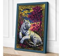 Tiger Beneath Twisted Boughs Canvas Wall Art Print 30x20 Inch