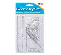Tiger Bevelled Edge Geometry Set (Pack of 4) in Clear Tiger Clear