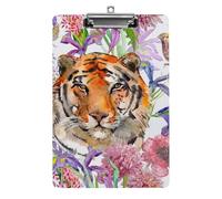 Tiger Bird Flower Clipboard Standard A4 Letter Size Clip Boards for School Office Restaurants