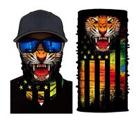 Tiger-Black Men Women Neck Gaiter Stylish Magic Headband Microfiber Bandana For Running Outdoor Tennis