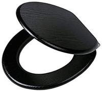 Tiger Soft-Close Bathroom Lavatory Toilet Seat Blackwash MDF Black 252030746