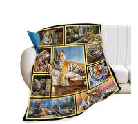 Tiger Blanket Animal Throw Blankets Cozy Fleece Flannel Blanket Bedding Blanket Mexican Tiger Gifts for Men Women Girls Boys Teens for Couch Sofa Bed Decort 40"X50"
