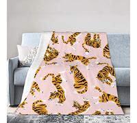 Tiger Blanket Cute Animal Super Soft Warm Bed Throw Blankets for Couch Bedroom Bedding Sofa Office Car Girls Boys Gifts, All Season Cozy Flannel Plush Blanket for Kids Adults, 50"X40"