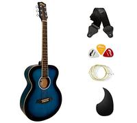 Tiger Blue Acoustic Guitar for Beginners - Now with 6 Months Free Lessons Included