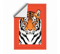 Tiger Bold Geometric Unframed Wall Art Print A3 (42×29.7cm), Wall Decor for Living Room, Bedroom, Office & Home, Art Gift