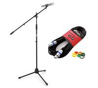 Tiger Boom Microphone Stand & 3m XLR/XLR Microphone Cable Pack