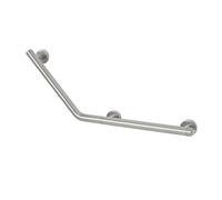 Tiger Boston Comfort & Safety 135º Grab Rail, Left Version, Stainless Steel Brushed, 58.7 x 23.6 x 7 cm