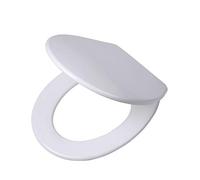 Tiger Boston Toilet Seat, Duroplast, Chrome, White, 37 x 5.5 x 45 cm