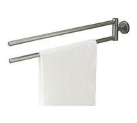 Tiger Boston Towel Rail with 2 Arms, Stainless Steel Brushed, Metal, 5 x 9.5 x 51 cm