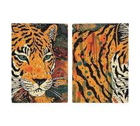 Tiger Botanical Print Passport Holder, ID Card Protector Case Passport Holder with Slot Passports Travel Wallet Document Cover for Women And Men