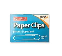 TIGER Box of 50 Paper Clips 50MM