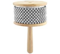Tiger CAB14-NT Large Wooden Cabasa/Afuche - Steel Ball-Chain Head, Tapered Handle - Latin Percussion for Schools, Theatres and Studios