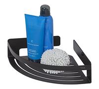 Tiger Caddy Corner Shower Basket Large, Stainless Steel, Black, 22.4 x 70 x 22.4 cm