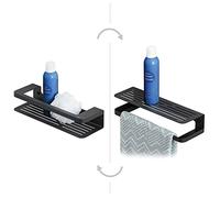 Tiger Shower Basket/Towel Rail, Stainless steel, Black, BxHxT: 35 x 7 x 10,6 cm