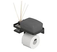 Tiger Caddy Toilet Roll Holder with Shelf 24 cm Black