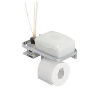 Tiger Toilet roll Holder with Shelf, Stainless steel, Chrome, BxHxT: 24 x 10 x 11,6 cm