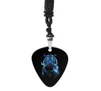 Tiger Camera Thunder Guitar Pick Necklace Metal Pendant Necklaces Jewelry Rock Accessories Gifts for Women Men