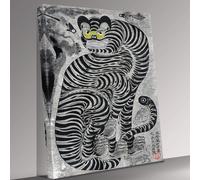 Tiger Canvas Print, Traditional Asian Canvas, Chinese Home Decor, Japanese Folk Wall Art Canvas Wall Art Picture Print Ready To Hang Stretched Over A Frame - 30 x 20 inch / 76 x 51 cm