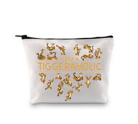 Tiger Cartoon Character Gift Magic Kingdom Lover Gift I Am Tiggeraholic Tiger Travel Makeup Bag (Tiggeraholic Bag EU)
