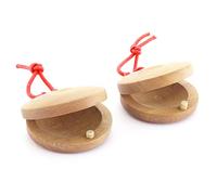 TIGER CAS14-NT Wooden Castanets - Finger Clackers Clappers - Two pairs (4 shells)