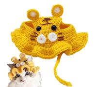 Tiger Cat Hat Cat Outfits Costume Tiger Head Hat | Cat Clothes Only for Cats Cat Outfits Cute Cat Costume with Two Straps for Small Dogs and Cats Luckxing