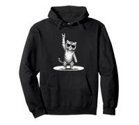 Tiger Cheetah as Rock Icon Guitarist Rocker Pose cool Pullover Hoodie